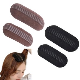 Pack of 4 Hair Cushions, Invisible Fluffy Hair Clip Hair Pads, Perfect Puff Hair Head Puff Hair Head Pillow Head and Face Shape, Women's and Girls Accessories Bun Pillow Small