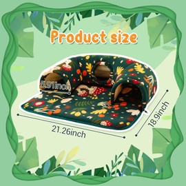 Cinnvoice Guinea Pig Hideout Tunnel with Warm Bed 3 Cave Small Animal Tunnel Toy Cages Large Soft Small Animal Hideout for Guinea Pig Bunny Chinchillas Ferret House Accessories