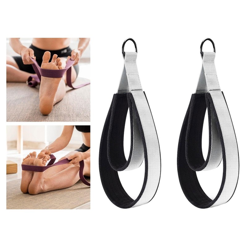 STARTIST 2Pcs D Rings Straps Handle,Pilates Double Loop Straps Pilates