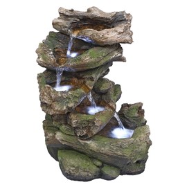Design Toscano Mesquite Falls Illuminated Garden Fountain, 12.5 x 10 x 17.5