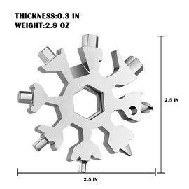 20 in 1 Snowflake Multi Tool,Cool Christmas Stocking Stuffer, Durable and Portable Multitool,Unique Gifts
