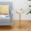 ZEXVIDA Round Drink Table,Small Pedestal Table,Small Round Side Table for