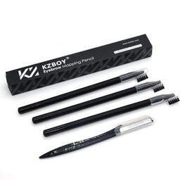 KZBOY Waterproof Microblading Eyebrow Mapping Pencils with a Sharpener (Brown)
