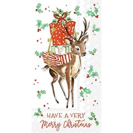 Boston International - Paper Guest Towel - Merry Little Deer