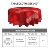Happy Valentine's Day Tablecloth Round 70 Inch Red Heart Table