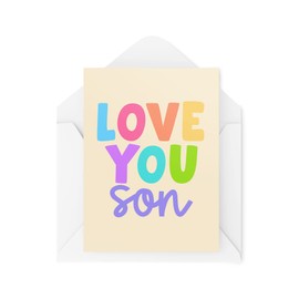 Funny Novelty Greeting Cards | Love You Son | Birthday From Dad From Mum Thinking Of You Banter Funny Joke | CBH1299