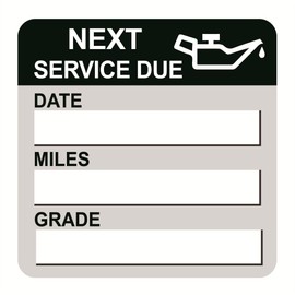 Oil Change Sticker Static Cling,2inch 60pcs Black Service Remind Window Sticker for Car