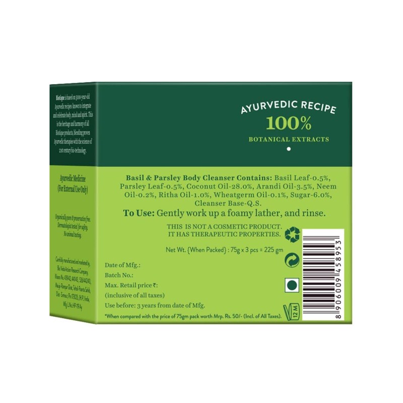 Biotique Bio Basil and Parsley Body Revitalizing Body Soap, Pack