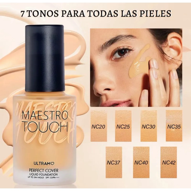 Base De Maquillaje Ultramo Pefect Cover Mate Tono Nc25