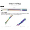 Rainbow Stainless Steel Nail Cuticle Pusher Double Ended Cuticle Remover