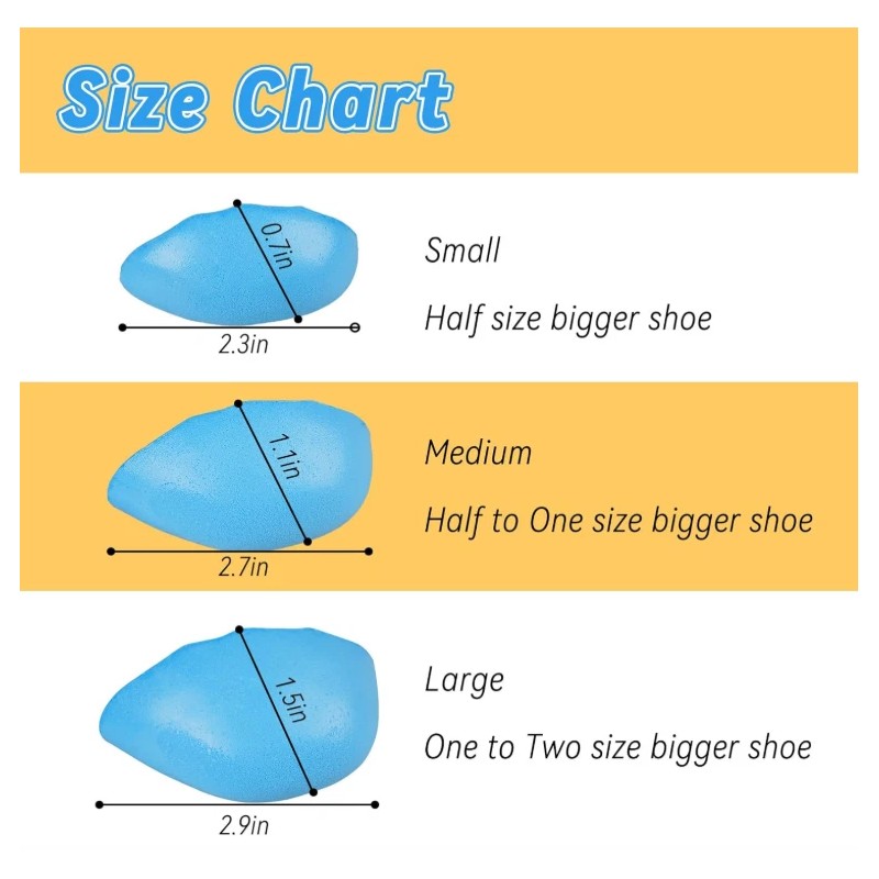 YISYFOOT Shoe Filler for Too Big Shoes, Shoe Inserts to