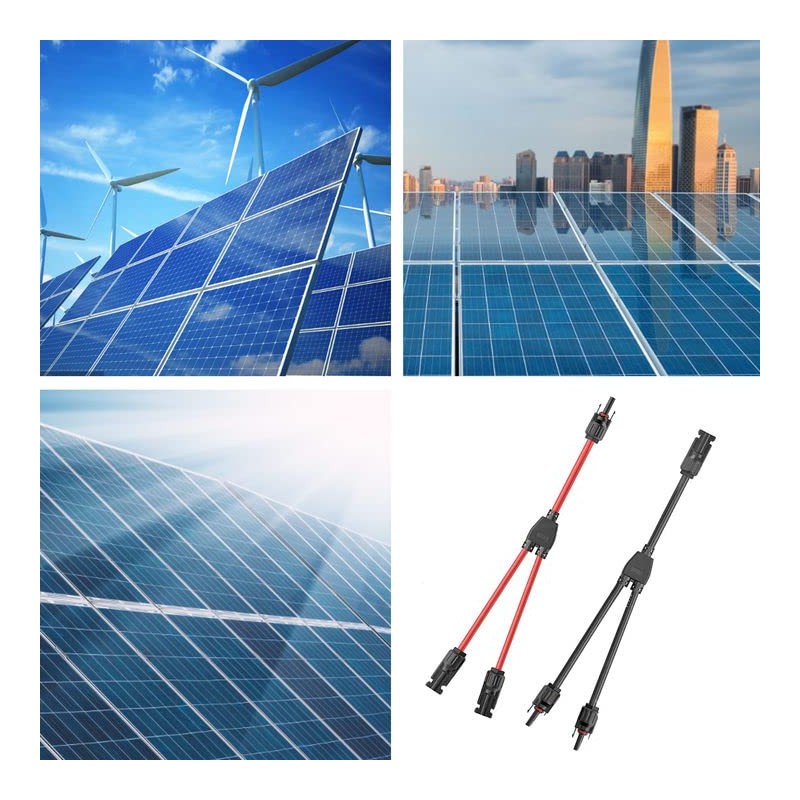 Solar Cable Y Splitter, 1Y2 Solar Panel Y Connector 10AWG