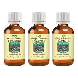 Devprayag Pure Gurjun Balsam Essential Oil (Dipterocarpus turbinatus) Natural Therapeutic Grade Steam Distilled (Pack of Three) 100ml X 3 (10 oz)