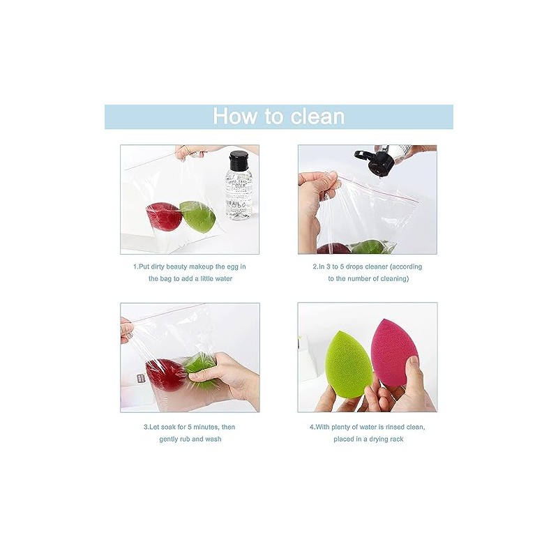 Esponjas de Maquillaje para Base 4 pack con estuche; Beauty