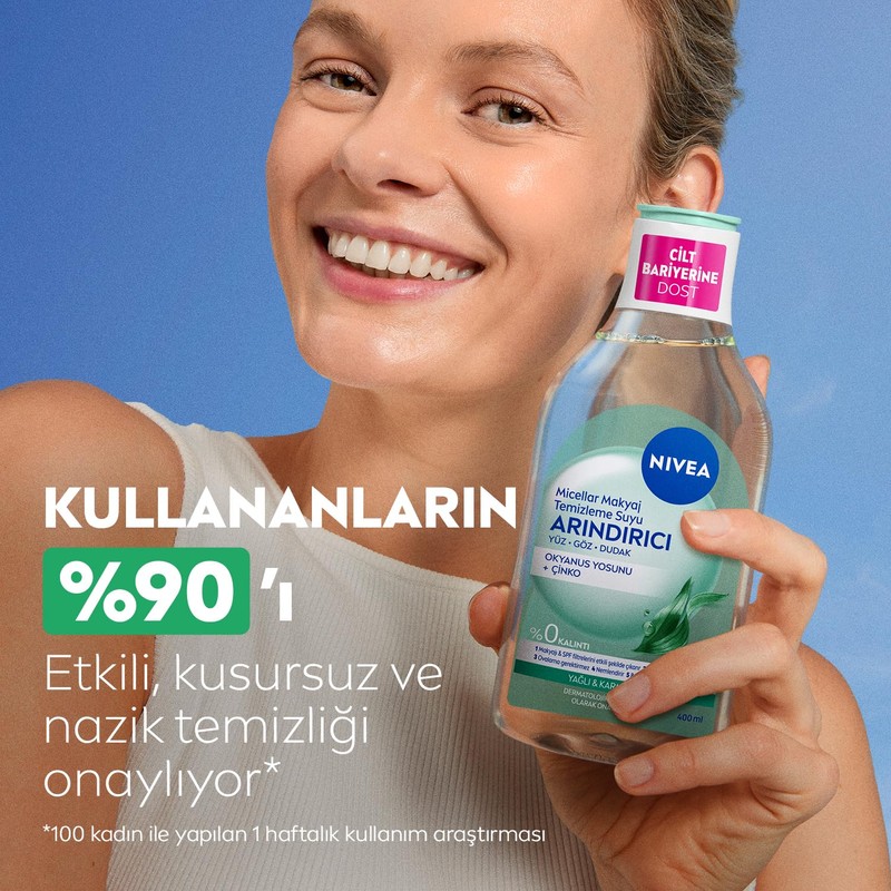 NIVEA Micellar Makeup Remover and Mattier, 400 ml, Face, Eyes