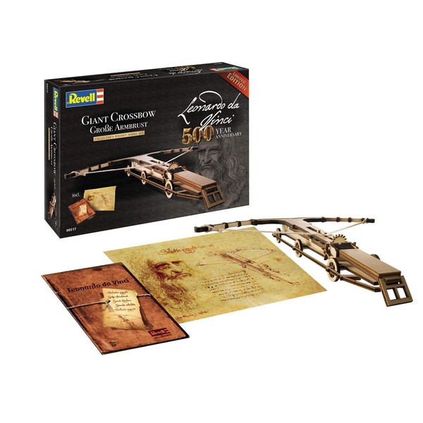 Revell RV00517 00517 517 1:100 Giant Crossbow (Leonardo da Vinci 500th Anniversary) Wooden Model Kit Plastic, Various