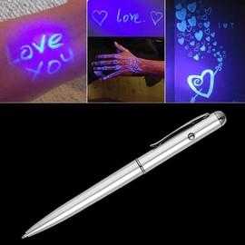 Wpppan Invisible Ink Pens, Multifunction Security Marker LED UV Light Magic Marker Ballpoint Creative Secret Pen Office Supplies