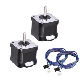 MOTOU® Nema17 Stepper Motor, a 4-Lead Nema 17 Motor with 1m Cable 42BYGH 38MM 1.5A (17HS4401S) - Perfect for CNC, XYZ 3D Printing (Pack of 2pcs)