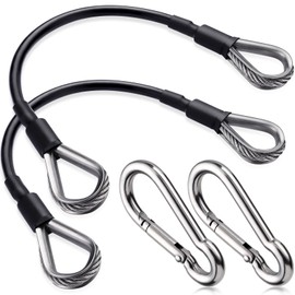 TOBWOLF 2PCS 10" Gym Extension Cable, Fitness Extension Rope Attachments Compatible with Home Gym Accessories, Replacement Gym Cables Machine Extension for LAT/Tricep Pull Down, Leg Extensions Machine