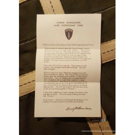 WWII D-Day "Ike" Letter- Reproduction
