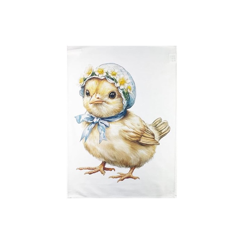 Half a Donkey Easter Chick in a bonnet large cotton