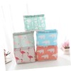 LABRIMP Flamingo Fabric Storage Bins with Handles Foldable Organizer for
