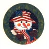 Captive Decals Christmas Patriotic Snowman Leaves 3 pcs 2-1/2" Waterslide