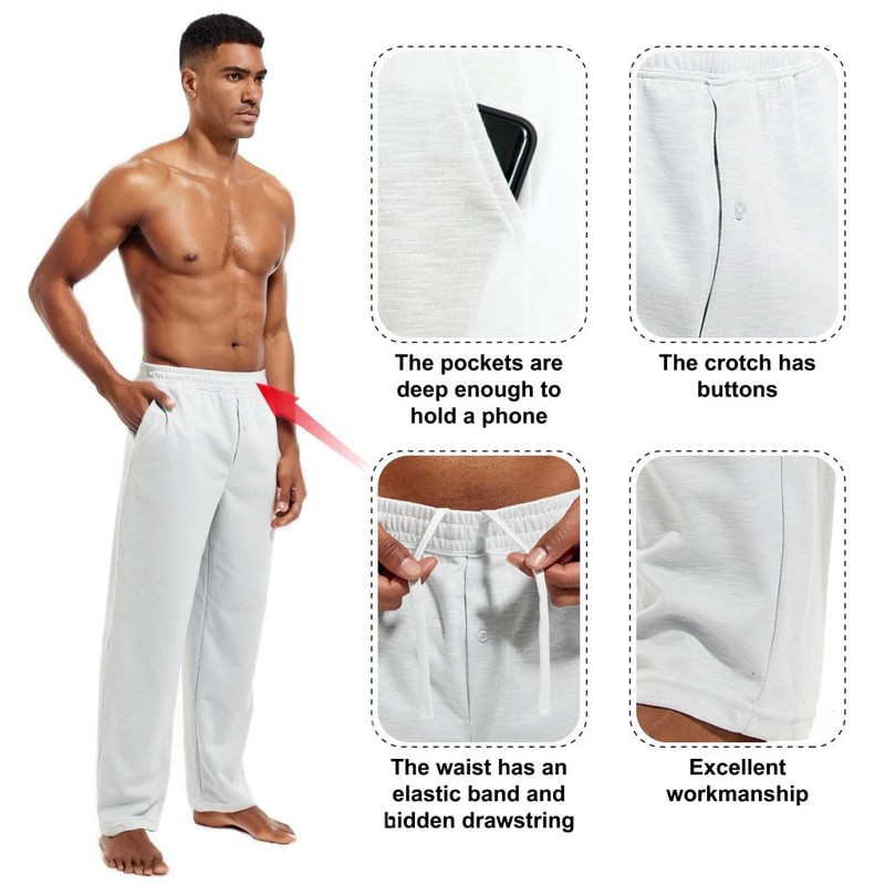 Inner Wish Men's Pajama Pant, Soft Mens Lounge Pants Sleep