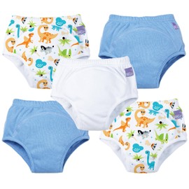 Bambino Mio, Reusable Potty Training Pants for Boys and Girls, 5 Pack, Mixed Boy Dino, 2-3 Years