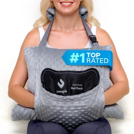 Zomaple Recovery Hysterectomy Pillow with Strap & Gel Pack – Post Abdominal Surgery Must Haves – Ideal for C-Section, Laparoscopic & Hernia Healing Comfort