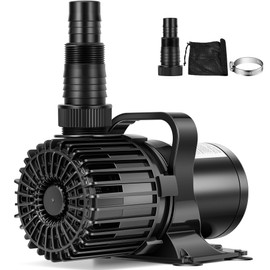 VIVOHOME 220W 4500GPH Submersible Water Pump with 180° Seamless Adjustable Nozzle and Barrier Bag for Koi Pond Waterfall Fountains Fish Tank