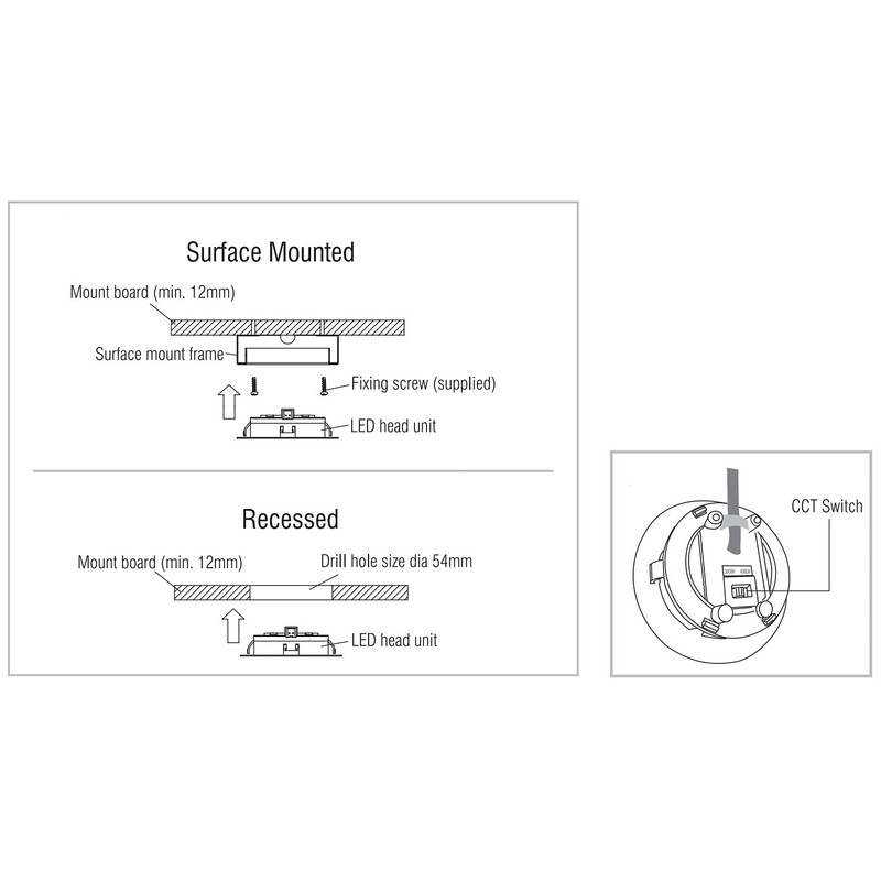 Saxby Hera CCT 2.5W CCT LED Under Cabinet Light
