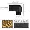 Solid Brass 90 Degree Shower Elbow Adapter for Shower Head,