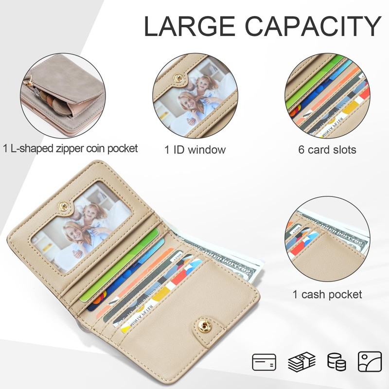 APHISON Womens Wallet, Slim Small Wallet for Women Men RFID