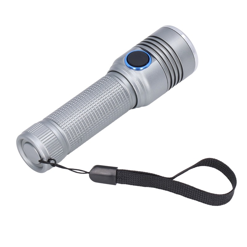 LED Flashlight Telescopic Zoom Protective Function Aluminum Alloy Barrel 2000LM