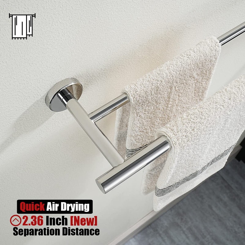 JQK Bathroom Hardware Towel Bar Set, 5-Piece Bath Accessories Set