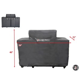 BBQ Grill Cover for Rustler2-4Burner, Rustler3-5Burner, Rodeo Elite BBQ Grill by Brand-Man Grills-Custom Fit