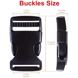 Unbranded 6/11-Yards Nylon Webbing Strap Backpack Buckle Clip Release Side Metal D Rings - E