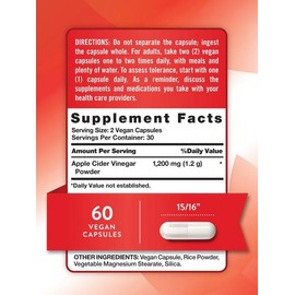 Apple Cider Vinegar 1200 mg | Vegan