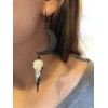 Raven Ranch Studio Crescent Moon Raven Skull Earrings Waning Moon