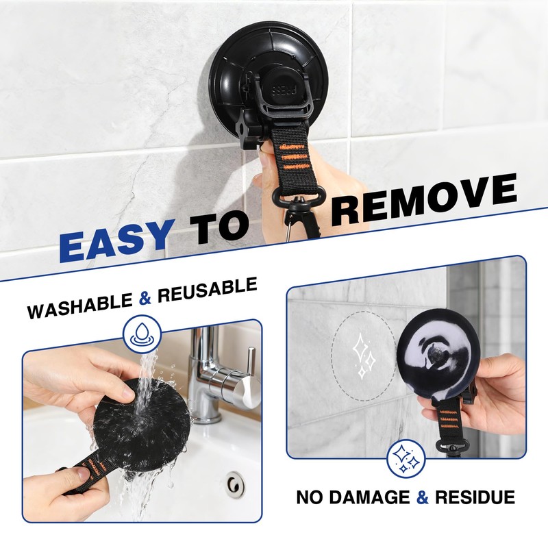 REDCAMP 2 Pieces Heavy Duty Suction Cup Anchor Tie Down,