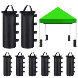 Pack of 8 Gazebo Sandbags, 800D Oxford Weights for Gazebo, 50 x 20 cm Sandbag Weighting, 12 kg Sandbags for Filling, Double Stitched Sand Bag for Garden, Beach, Tent, Stands, Parasol