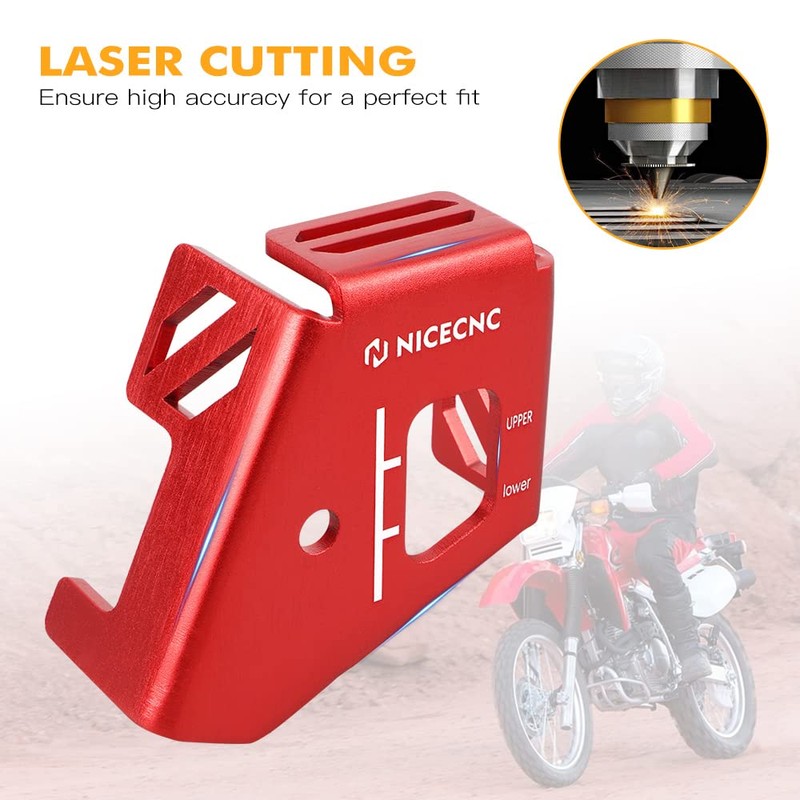 NICECNC Red Rear Brake Reservoir Guard Compatible with Honda XR650L