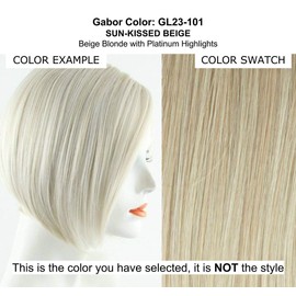 Top Pefect Hair Topper Color GL 23-101 SUN-KISSED BEIGE - Gabor Wigs 10" Long Clip In Flexlite Synthetic Conceals Thinning Crowne Head Hairpiece Bundle Maxwigs Hairloss Booklet