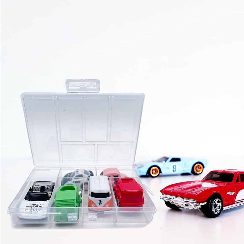 TeTeBak Plastic Organizer Box with Dividers - 2 PCS Small