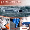 CARFIB Window Breaker Seatbelt Cutter Keychain 3-in-1 Car Emergency Escape
