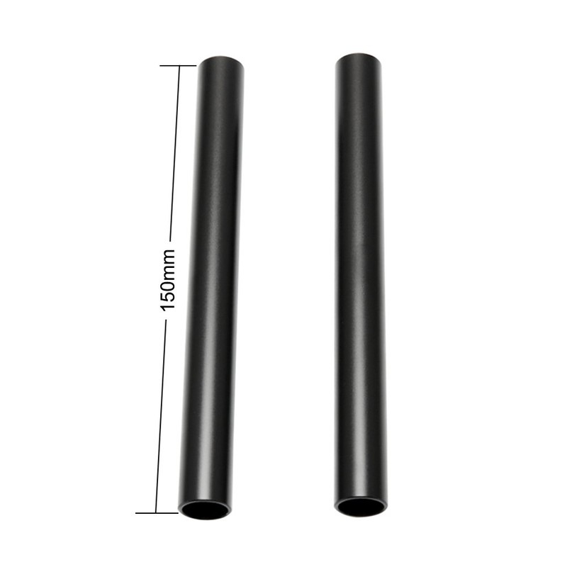 NICEYRIG Standard 15mm Aluminum Rods 15cm Long M12 Thread for