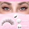 ZANLUFLY Self-Adhesive Eyelash Clusters – Natural Dark Brown Pre-Glued Individual