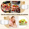 Teenyyou 2 Pcs Large Glass Trifle Bowls Glass Salad Bowls