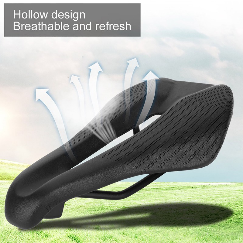 Atificial Leather Bike Cushion Breathable Bicycle Saddle Thickened Anti Water